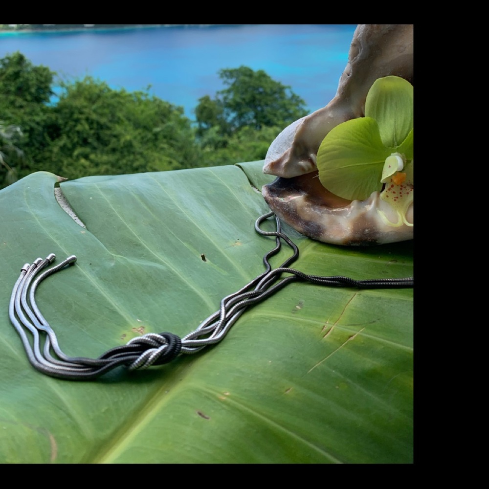 Necklace. 23 inch. Silver Roped Style - Picture 2 of 8